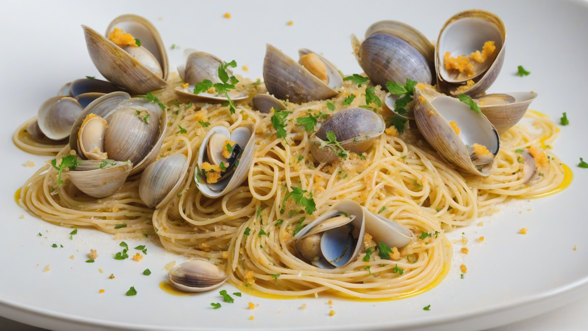 spaghetti vongole e bottarga